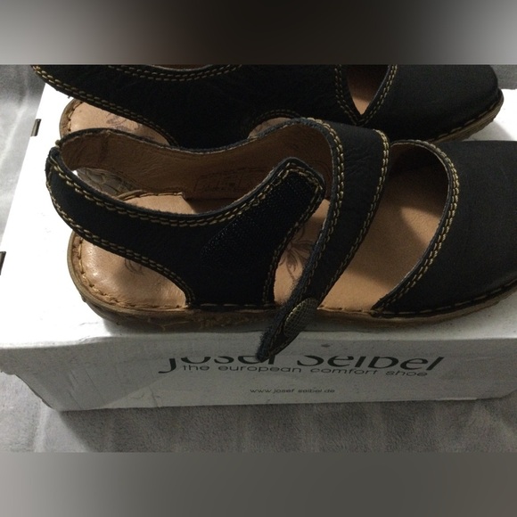 Josef Seibel Rosalie 27 Black Leather Shoe EU37 US 6 to 6.5 - Picture 7 of 10